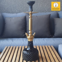 Load image into Gallery viewer, COCOYAYA Prince Series Big Valencia Hookah Golden (Black Base)(with bag)