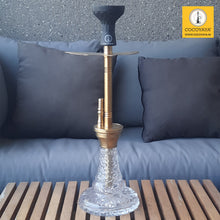 Load image into Gallery viewer, COCOYAYA Prince Series Vasco with Bag Hookah Golden ( Transparent Base )