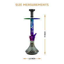 Load image into Gallery viewer, COCOYAYA Jade Series Valeriya Hookah Rainbow (Design 3 Cut Glass Base)(with bag)
