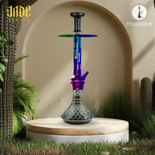Load image into Gallery viewer, COCOYAYA Jade Series Valeriya Hookah Rainbow (Design 3 Cut Glass Base)(with bag)