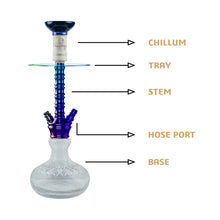 Load image into Gallery viewer, COCOYAYA Conquer Series Suzie Hookah Rainbow (Transparent Base)(With Bag)
