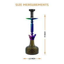Load image into Gallery viewer, COCOYAYA Prince Series Big Valencia Hookah Rainbow (Dark Grey Base)(With Bag)