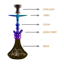 Load image into Gallery viewer, COCOYAYA Prince Series Simba Hookah Rainbow ( Dark Grey Base )(With Bag)