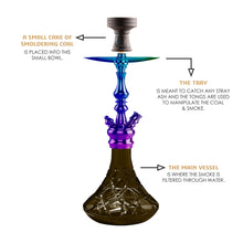 Load image into Gallery viewer, COCOYAYA Prince Series Simba Hookah Rainbow ( Dark Grey Base )(With Bag)