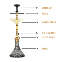 Load image into Gallery viewer, COCOYAYA Angel Series Falcon Hookah Golden(with bag)