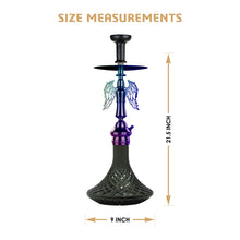 Load image into Gallery viewer, COCOYAY Angel Series Shadow Hookah Rainbow (Dark Green Base)(with bag)