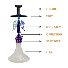 Load image into Gallery viewer, COCOYAY Angel Series Shadow Hookah Rainbow (Transparent Base)(with bag)