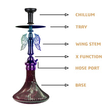 Load image into Gallery viewer, COCOYAY Angel Series Shadow Hookah Rainbow (Purple Base)(with bag)