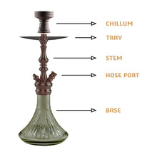 Load image into Gallery viewer, COCOYAYA Prince Series Simba Hookah Rose Golden ( Base Grey )(with bag)