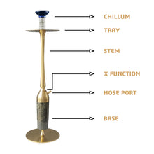 Load image into Gallery viewer, COCOYAYA Coco Slims Series Sterling Marble Hookah Green Golden(with bag)