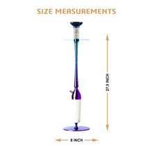 Load image into Gallery viewer, COCOYAYA Coco Slims Series Sterling Marble Hookah White Rainbow(with bag)