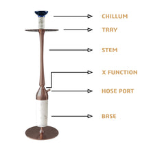 Load image into Gallery viewer, COCOYAYA Coco Slims Series Sterling Marble Hookah White Rose Golden(with bag)