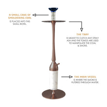 Load image into Gallery viewer, COCOYAYA Coco Slims Series Sterling Marble Hookah White Rose Golden(with bag)