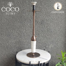Load image into Gallery viewer, COCOYAYA Coco Slims Series Sterling Marble Hookah White Rose Golden(with bag)