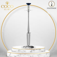 Load image into Gallery viewer, Coco Slims SEries Sterling Hookah 30 Inch Silver(with bag)