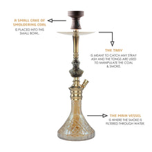 Load image into Gallery viewer, COCOYAYA Bohemian Series Thanos Hookah Champagne (Orange Base)(With Bag)