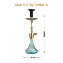 Load image into Gallery viewer, COCOYAYA Jade Series Hookah Tokyo Golden (Light Blue Base)(with bag)