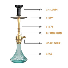 Load image into Gallery viewer, COCOYAYA Jade Series Hookah Tokyo Golden (Light Blue Base)(with bag)