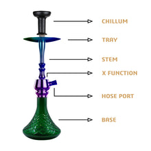 Load image into Gallery viewer, COCOYAYA Jade Series Hookah Tokyo Rainbow (Grren Base )(with bag)