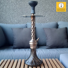 Load image into Gallery viewer, COCOYAYA Jade Series Valeriya Hookah Rose Golden (Design 11 Dark Grey Base) with Bag