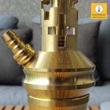 Load image into Gallery viewer, COCOYAYA Jade Series Valeria Hookah Golden ( Design 8 Dark Grey Base ) With Bag