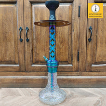 Load image into Gallery viewer, COCOYAYA Jade Series Valeria Hookah Rainbow (Design 2 Transparent Base) with Bag