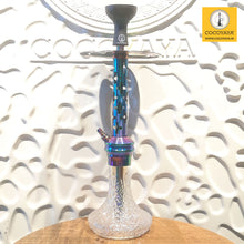 Load image into Gallery viewer, COCOYAYA Jade Series Valeria Theta Hookah Rainbow ( Design 8 Transparent Base ) With Bag