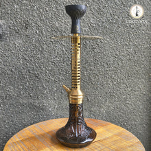Load image into Gallery viewer, COCOYAYA Jade Series Valeria Hookah Golden (Design 1 Dark Grey Base) With Bag