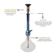 Load image into Gallery viewer, COCOYAYA Mafioso Series Vargo Hookah 26 Inch Blue (with bag)