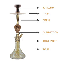 Load image into Gallery viewer, COCOYAYA Bohemian Series Wild Jo Hookah Champagne (With Bag)