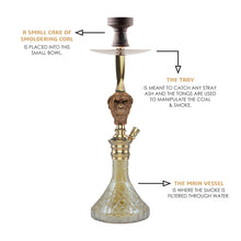 Load image into Gallery viewer, COCOYAYA Bohemian Series Wild Jo Hookah Champagne (With Bag)