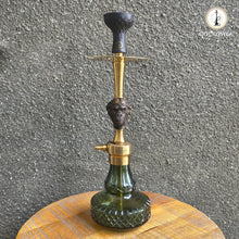 Load image into Gallery viewer, COCOYAYA Congo Series Wild jo Hookah Golden (Dark Green Base) With Bag