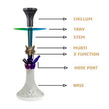 Load image into Gallery viewer, COCOYAYA Moksha Series Wolfy Hookah Rainbow (Transparent Base)(with bag)