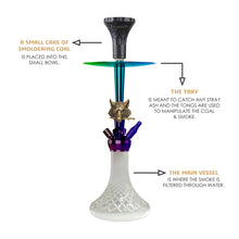 Load image into Gallery viewer, COCOYAYA Moksha Series Wolfy Hookah Rainbow (Transparent Base)(with bag)
