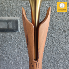 Load image into Gallery viewer, COCOYAYA Wood Pro Series Hookah Golden Brown Stem ( Grey Base )(with bag)