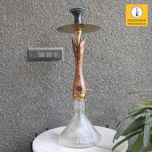 Load image into Gallery viewer, COCOYAYA Wood Pro Series Hookah Golden Brown Stem ( Transparent Base )(with bag)