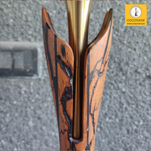 Load image into Gallery viewer, COCOYAYA Wood Pro Series Hookah Golden Brown Stem ( Transparent Base )(with bag)