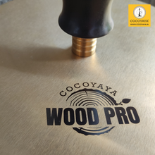 Load image into Gallery viewer, COCOYAYA Wood Pro Series Hookah Golden Brown Stem ( Transparent Base )(with bag)