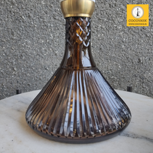 Load image into Gallery viewer, COCOYAYA Wood Pro Series Hookah Golden White Stem ( Grey Base )(with bag)