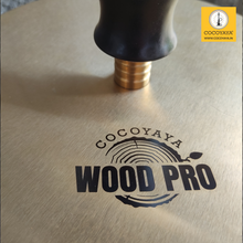 Load image into Gallery viewer, COCOYAYA Wood Pro Series Hookah Golden White Stem ( Grey Base )(with bag)