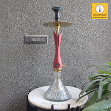 Load image into Gallery viewer, COCOYAYA Wood Pro Series Hookah Golden Wine Red Stem(with bag)