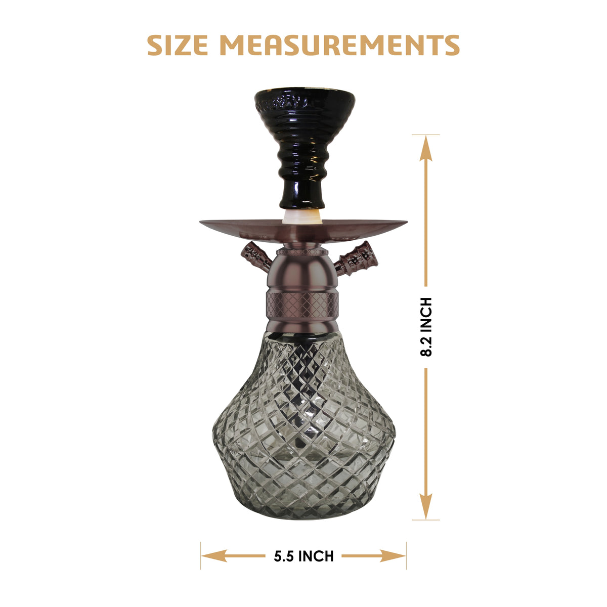 COCOYAYA X Series Hookah X10 Coffee (Cut Glass Base) Cocoyaya