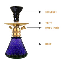 Load image into Gallery viewer, X Series X12 Hookah 11.5 Inch Dark Blue Golden