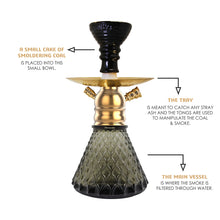 Load image into Gallery viewer, X Series X12 Hookah 11.5 Inch Black Golden