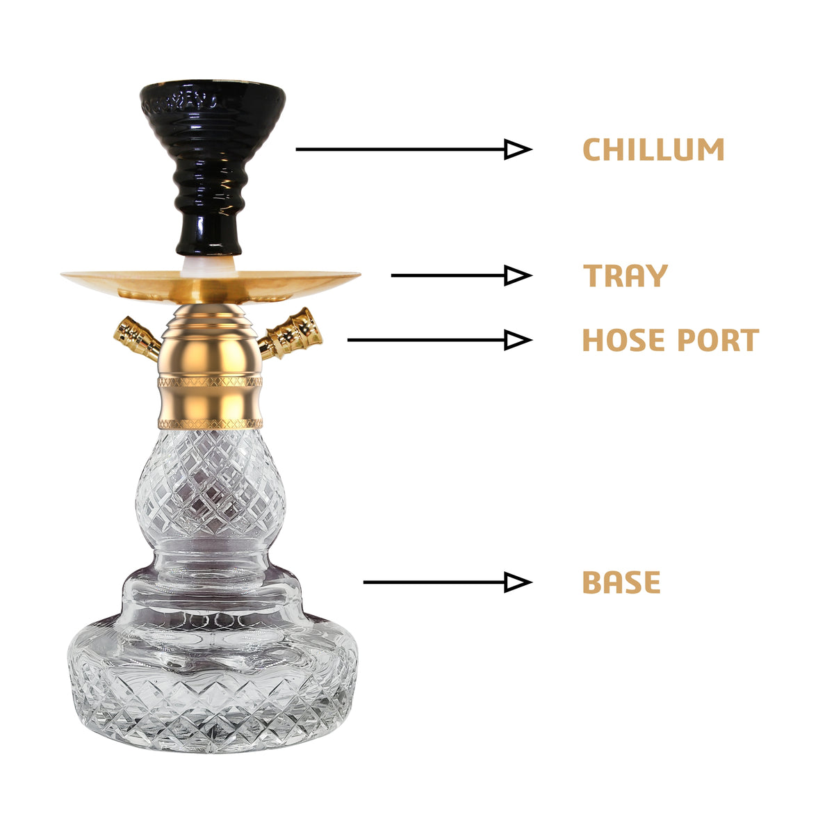 COCOYAYA X Series Hookah X16 Golden Cocoyaya Popli Hookah Shop