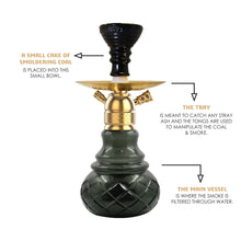 Load image into Gallery viewer, COCOYAYA X Series Hookah X5 Golden (Black Base)