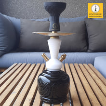 Load image into Gallery viewer, COCOYAYA XL Series Hookah XL4 Golden White ( Black Base ) With Bag