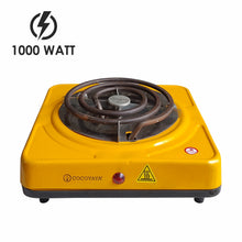 Load image into Gallery viewer, COCOYAYA Big Hot Plate Charcoal Starter (Radiant, Electronic Hookah Coal Burner) - 1000 Watt Yellow