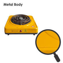Load image into Gallery viewer, COCOYAYA Big Hot Plate Charcoal Starter (Radiant, Electronic Hookah Coal Burner) - 1000 Watt Yellow