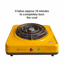 Load image into Gallery viewer, COCOYAYA Big Hot Plate Charcoal Starter (Radiant, Electronic Hookah Coal Burner) - 1000 Watt Yellow